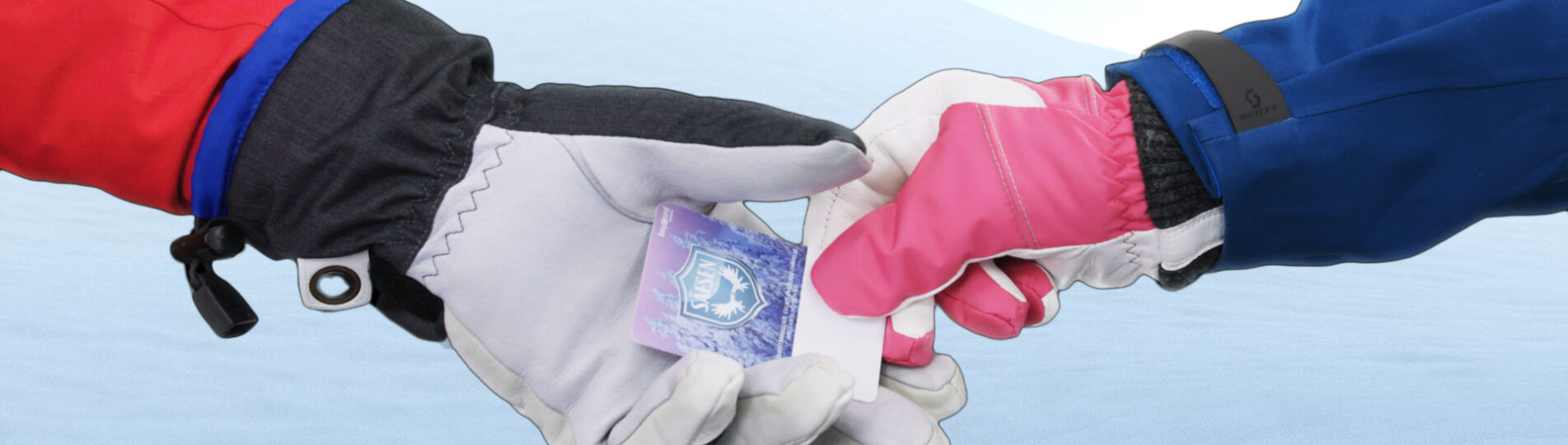 Dela liftkort mellan föräldrarna.