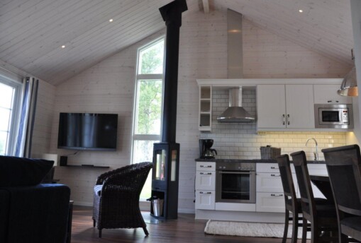 Kök i stuga i stugbyn Säfsen.