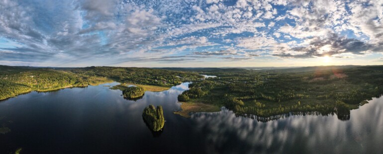 Flygfoto över Säfssjön