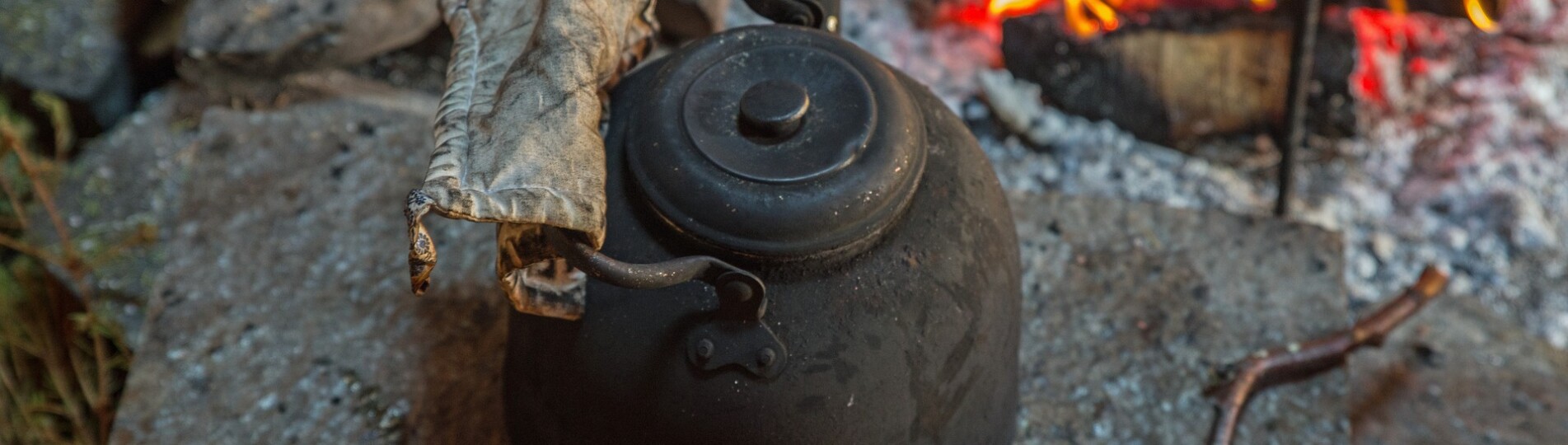 Kokkaffe över öppen eld i Säfsen