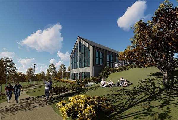 Restaurang Hyttan Säfsen Resort Exteriörbild sommar