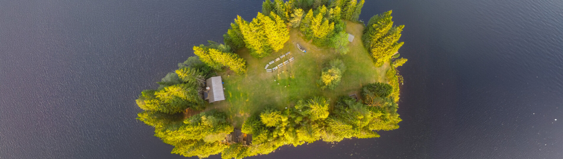 Fågelperspektiv över ön Gusserholmen