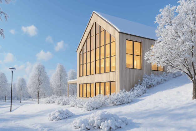Winter Escape with Modern A-frame Design